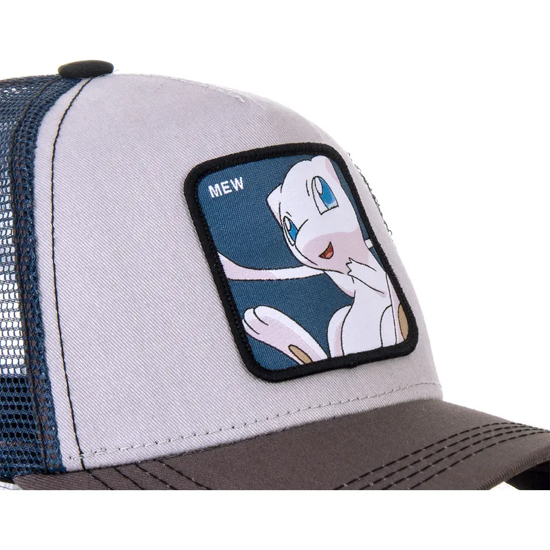 cappelli-curva-grigio-snapback-mew-pokemon-di-capslab cappelli-curva-grigio-snapback-mew-pokemon-di-capslab