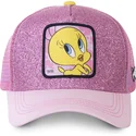 cappellino-trucker-rosa-glitterato-titti-twe4-looney-tunes-di-capslab
