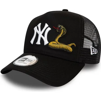 cappellino-trucker-nero-a-frame-snake-dei-new-york-yankees-mlb-di-new-era