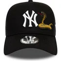 cappellino-trucker-nero-a-frame-snake-dei-new-york-yankees-mlb-di-new-era