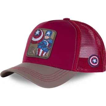 cappelli-curva-rosso-snapback-capitan-america-marvel-comics-di-capslab