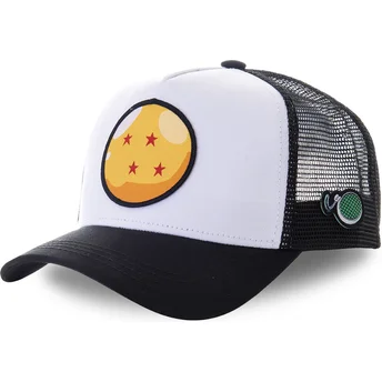 cappello-trucker-bianco-e-nero-sfera-del-drago-4-stelle-cri2-dragon-ball-di-capslab