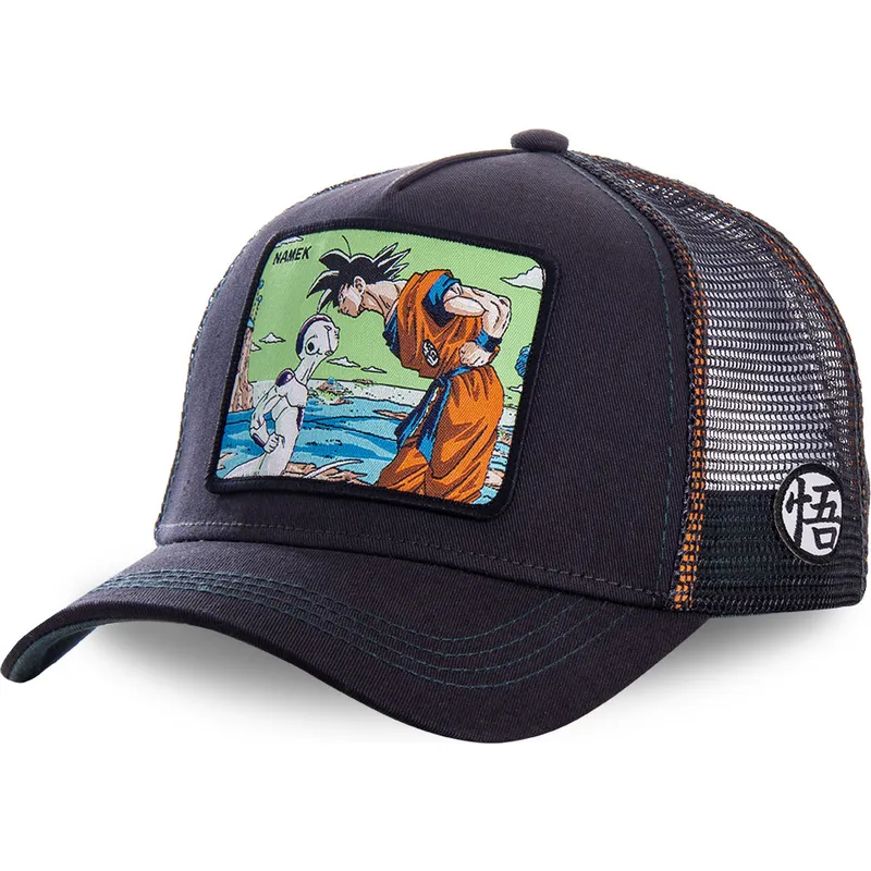 cappellino-trucker-blu-navy-goku-vs-freezer-namek-nam3-dragon-ball-di-capslab