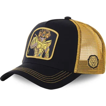 cappello-trucker-nero-e-dorato-leo-saileo-saint-seiya-i-cavalieri-dello-zodiaco-di-capslab