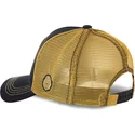 capslab-leo-saileo-saint-seiya-knights-of-the-zodiac-black-and-golden-trucker-hat