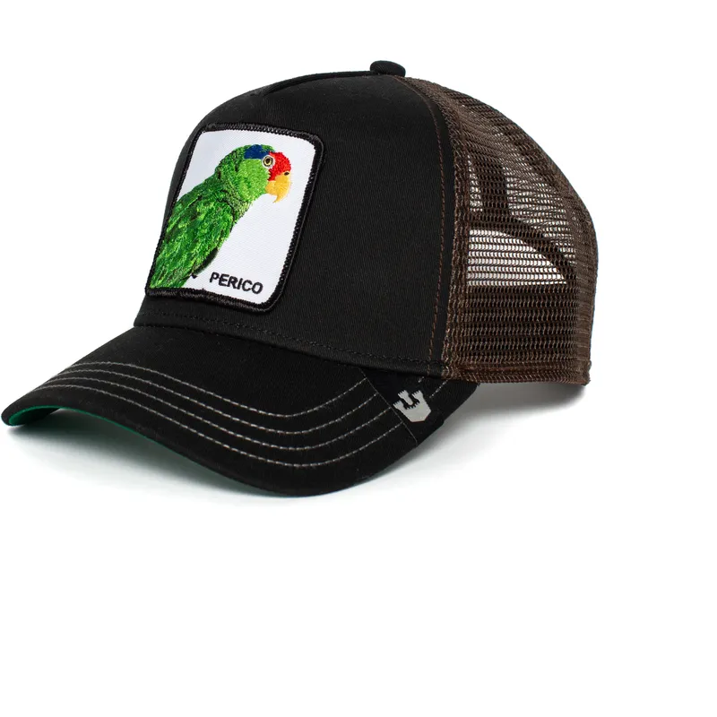 gorra-trucker-nera-e-marrone-pappagallo-perico-di-goorin-bros