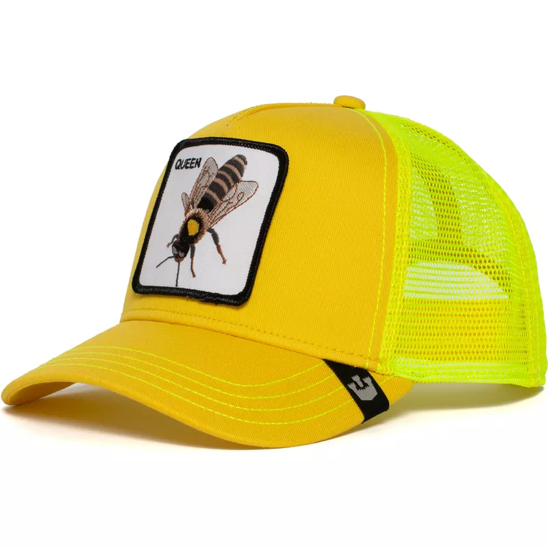 casquette-trucker-jaune-abeille-queen-bee-goorin-bros