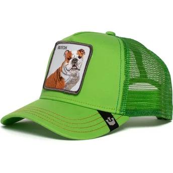 casquette-trucker-verte-chien-bulldog-big-butch-goorin-bros