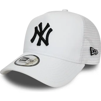 Gorra trucker blanca con logo negro Essential A Frame de New York Yankees MLB de New Era