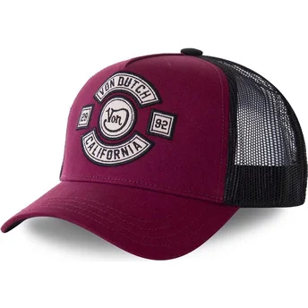 Czapka trucker ciemno czerwony BIKBOR Von Dutch