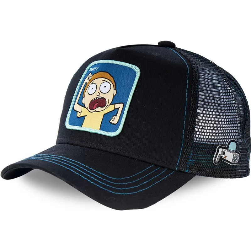 schwarze-trucker-cap-morty-mor1-rick-and-morty-von-capslab