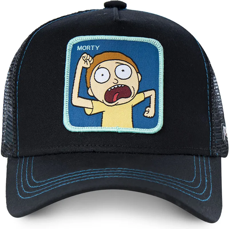schwarze-trucker-cap-morty-mor1-rick-and-morty-von-capslab