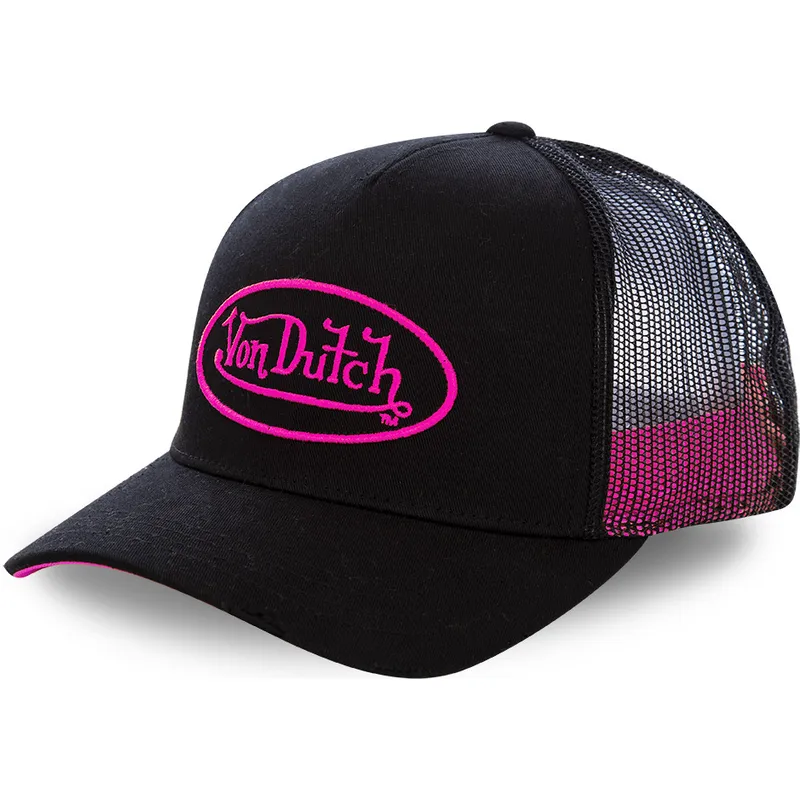 cappellino-trucker-nero-con-logo-rosa-neo-pin-di-von-dutch