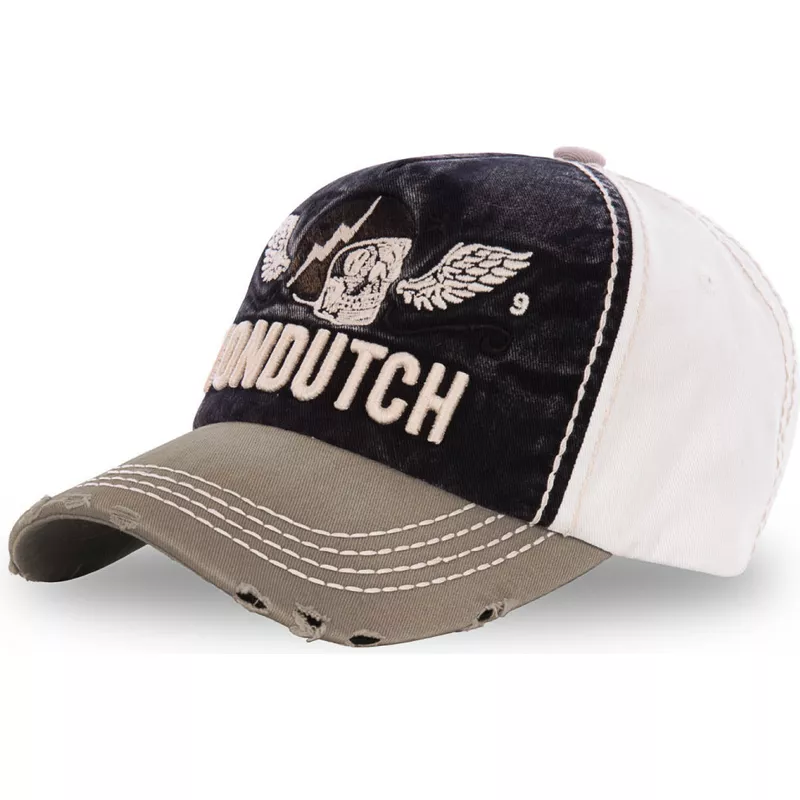 von-dutch-curved-brim-xavier06-black-white-and-brown-adjustable-cap