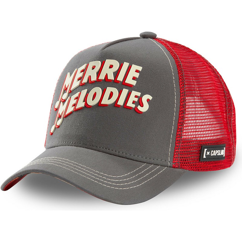 capslab-merrie-melodies-all2-looney-tunes-grey-and-red-trucker-hat