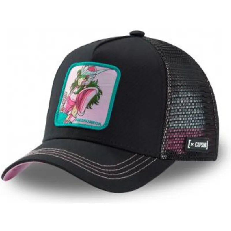 schwarze-trucker-kappe-shun-von-andromeda-and3-saint-seiya-die-ritter-des-zodiac-von-capslab