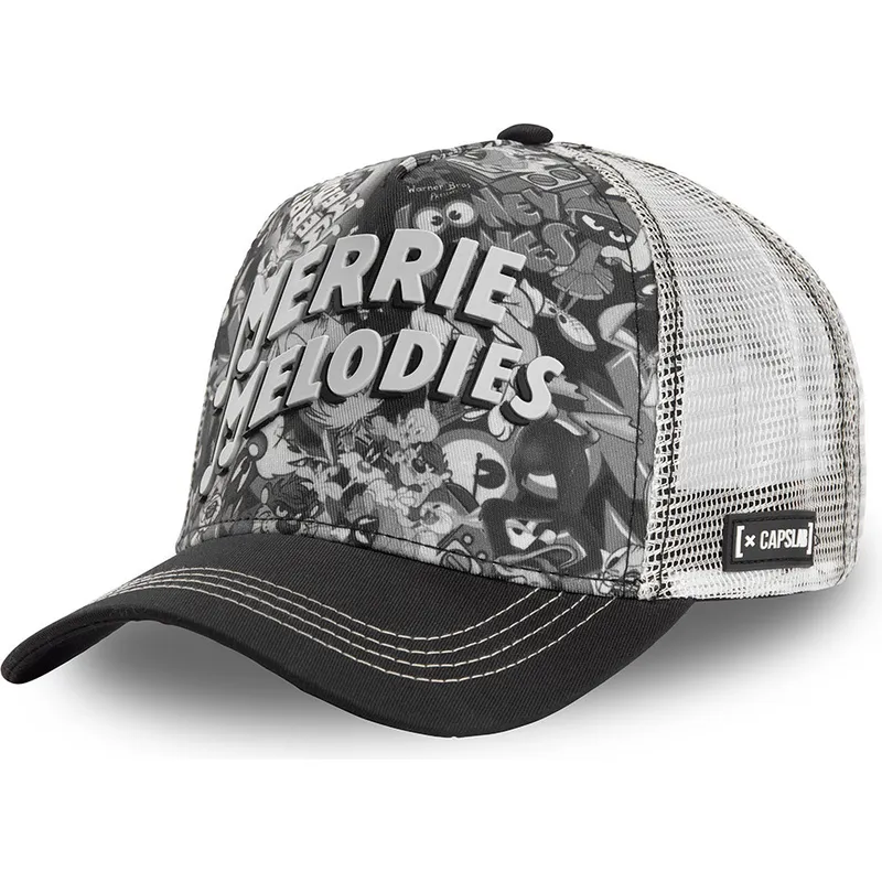 cappelli-curva-nero-snapback-merrie-melodies-looney-tunes-di-capslab