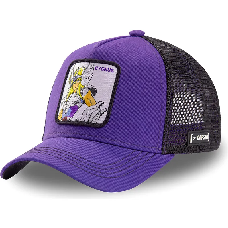 berretto-trucker-viola-e-nero-hyoga-di-cygnus-cyg2-saint-seiya-i-cavalieri-dello-zodiaco-di-capslab