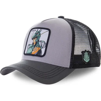 graue-trucker-kappe-shiryu-drache-dra1-saint-seiya-die-ritter-des-zodiac-von-capslab