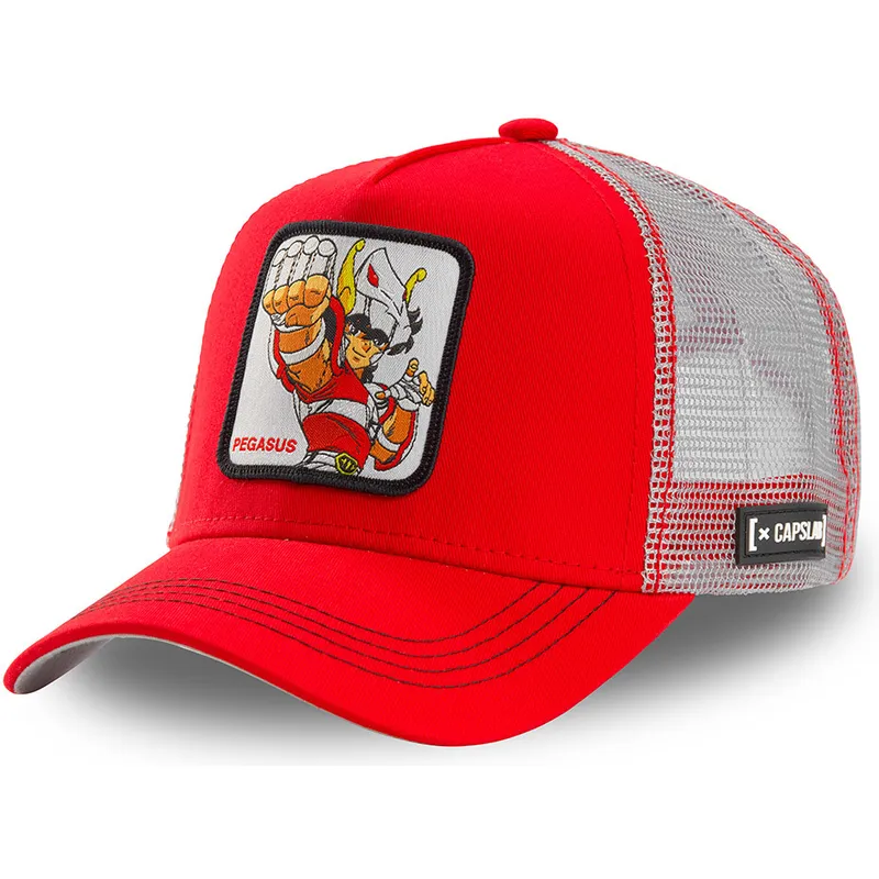 cappellino-trucker-rosso-e-bianco-seiya-di-pegasus-peg1-saint-seiya-i-cavalieri-dello-zodiaco-di-capslab