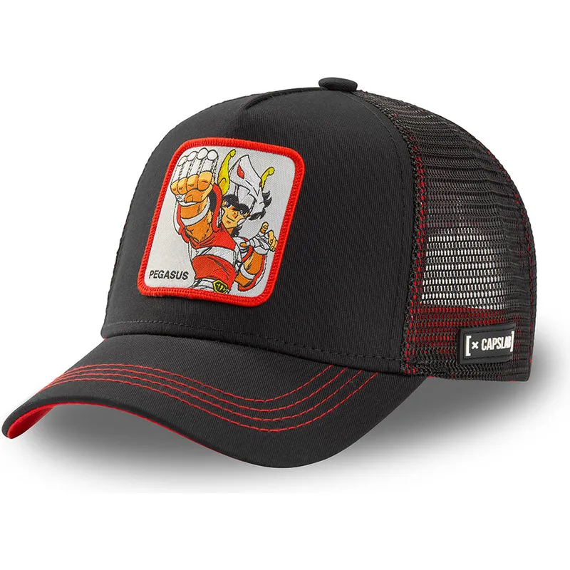 cappello-trucker-nero-seiya-di-pegasus-peg3-saint-seiya-i-cavalieri-dello-zodiaco-di-capslab