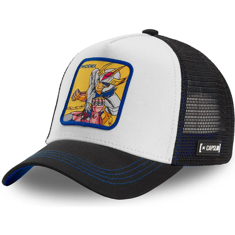 cappello-trucker-bianco-e-nero-ikki-di-fenice-pho2-saint-seiya-i-cavalieri-dello-zodiaco-di-capslab