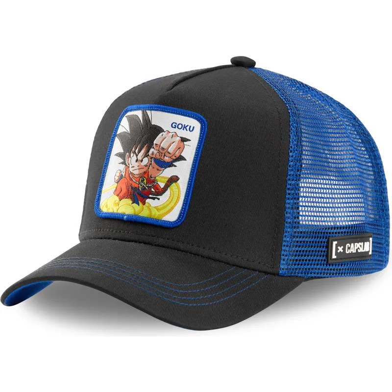 cappellino-trucker-nero-e-blu-son-goku-bambino-gok4-dragon-ball-di-capslab