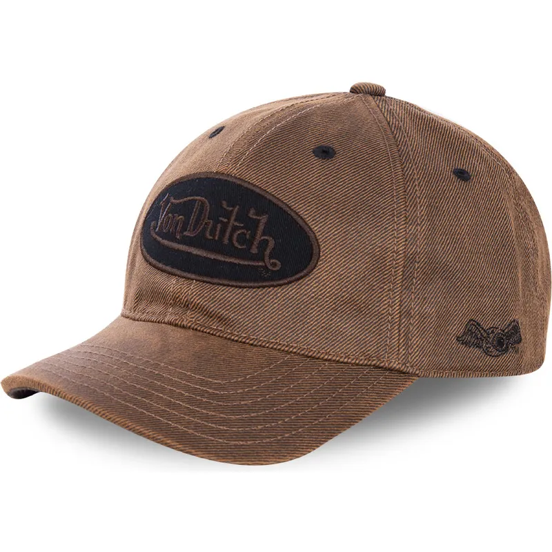 cappellino-marrone-regolabile-con-visiera-curva-bodm-di-von-dutch