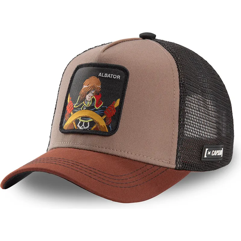 cappellino-trucker-marrone-pirata-spaziale-capitano-harlock-alb-cpt3-di-capslab