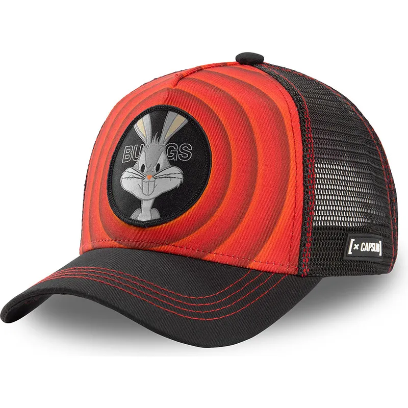 casquette-trucker-rouge-et-noire-bugs-bunny-bullseye-color-rings-loo-bug1-looney-tunes-capslab