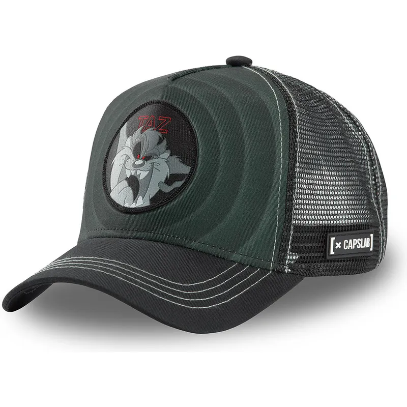 schwarze-trucker-cap-tasmanischer-teufel-bullseye-color-rings-loo-taz2-looney-tunes-von-capslab