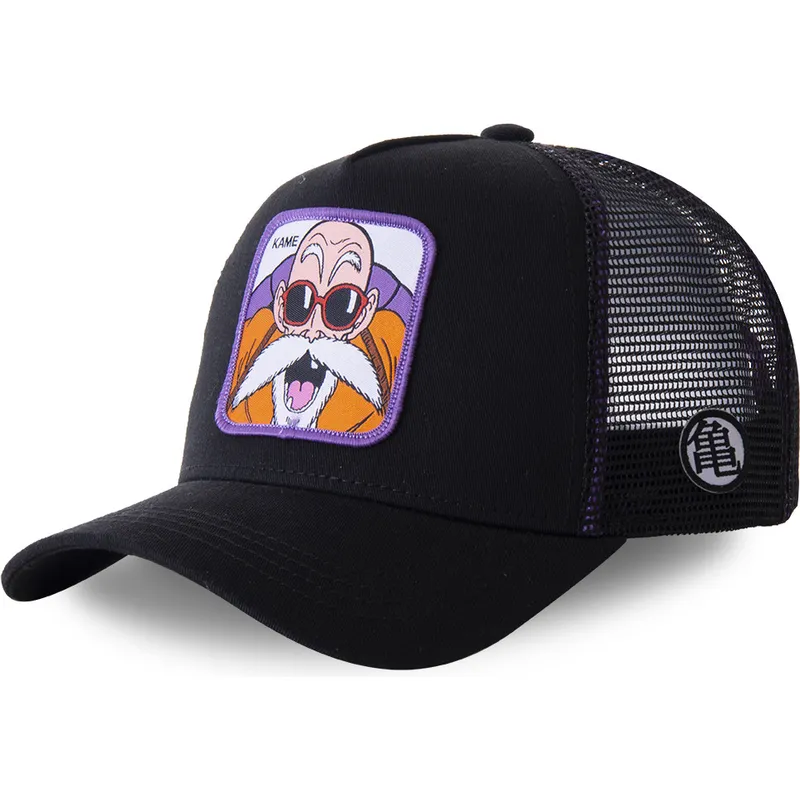 cappellino-trucker-nero-per-bambino-maestro-roshi-kidkamc-dragon-ball-di-capslab