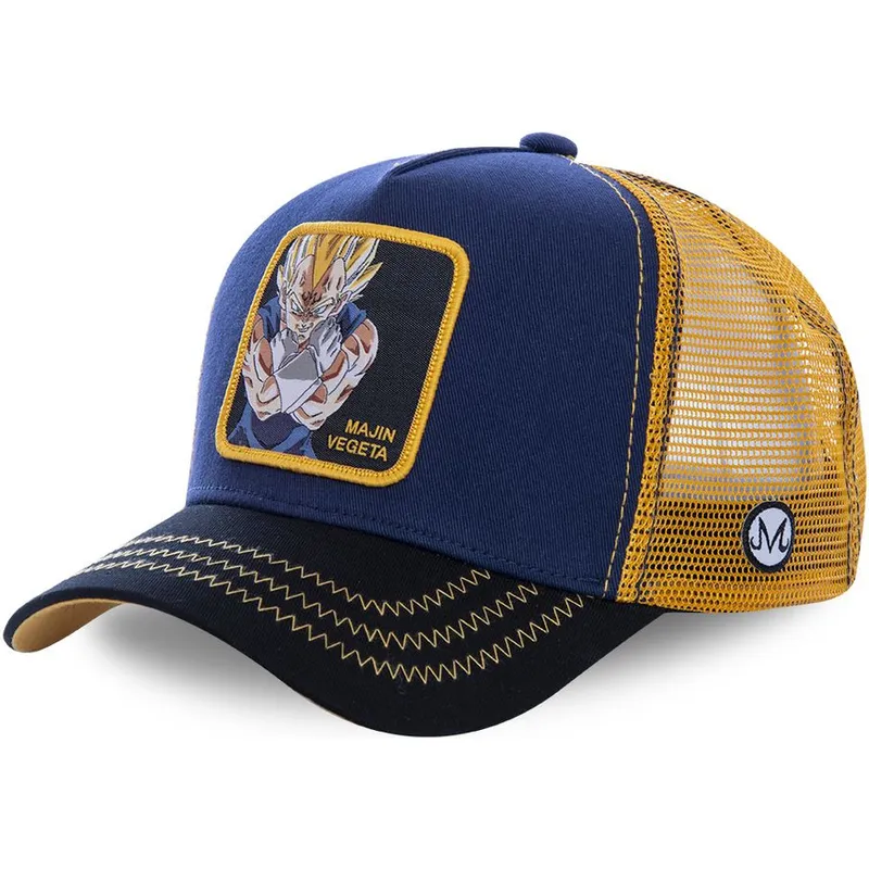 cappellino-trucker-blu-navy-e-giallo-per-bambino-majin-vegeta-kidmv1-dragon-ball-di-capslab