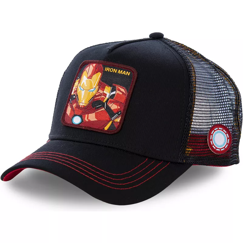 capslab-youth-iron-man-kidiro2-marvel-comics-black-trucker-hat