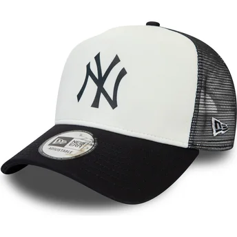 Gorra trucker blanca y azul marino Team Colour Block A Frame de New York Yankees MLB de New Era