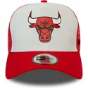 cappellino-trucker-bianco-e-rosso-team-colour-block-a-frame-dei-chicago-bulls-nba-di-new-era
