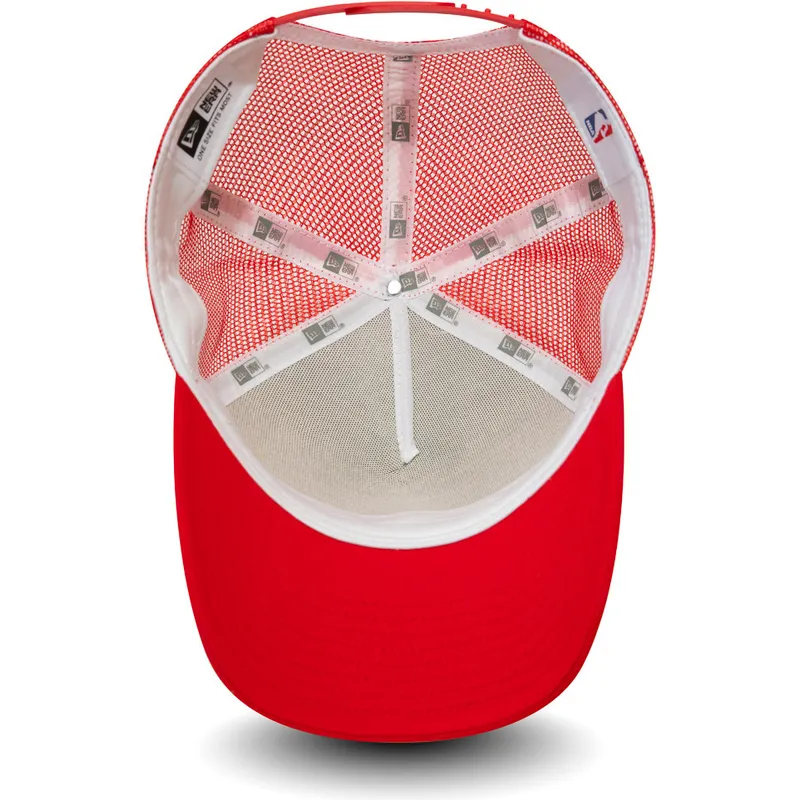 cappellino-trucker-bianco-e-rosso-team-colour-block-a-frame-dei-chicago-bulls-nba-di-new-era