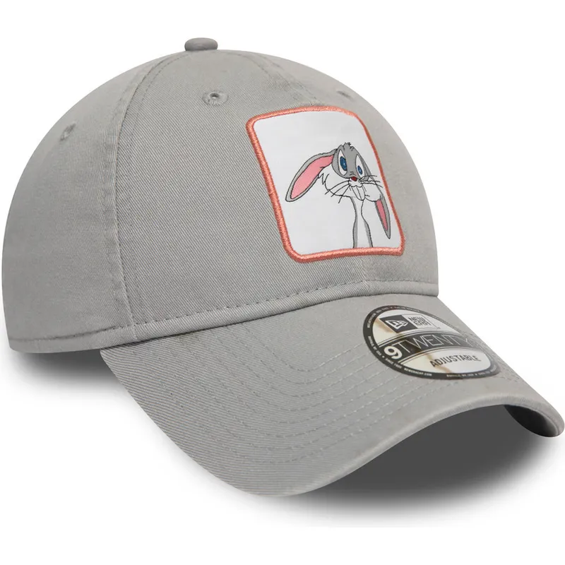 cappellino-grigio-curvo-regolabile-9twenty-character-bugs-bunny-looney-tunes-di-new-era
