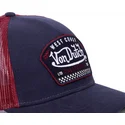 cappellino-trucker-blu-navy-e-rosso-west-di-von-dutch