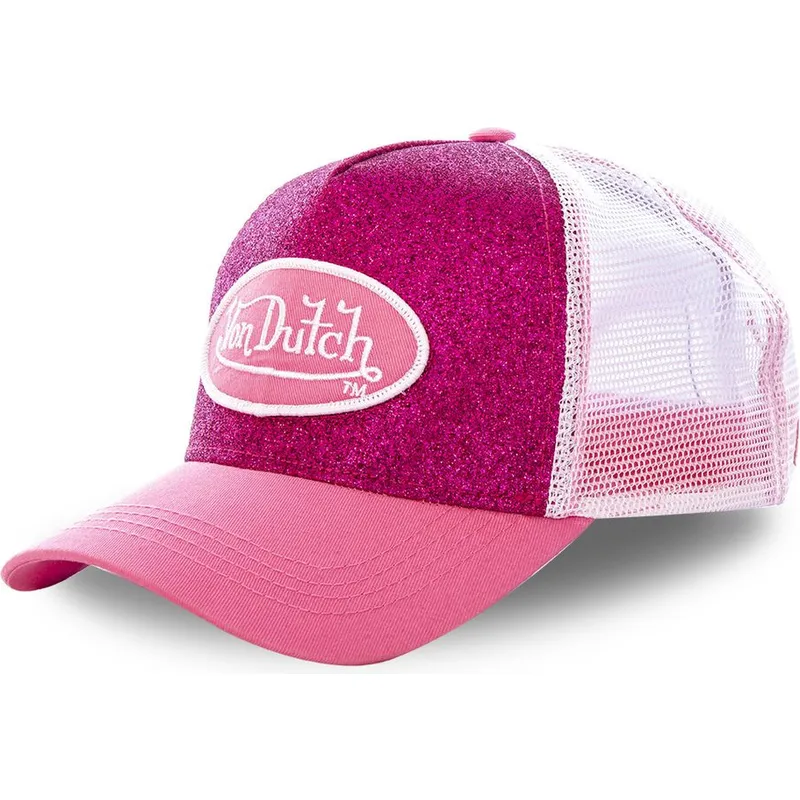 casquette-trucker-rose-pin-von-dutch