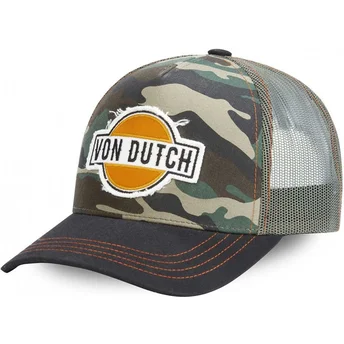 Gorra trucker camuflaje y negra CAM de Von Dutch