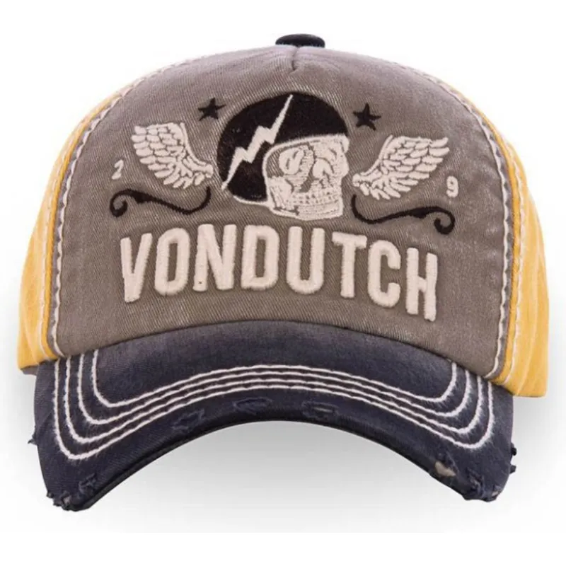cappelli-curva-grigio-cinghia-regolabile-di-von-dutch