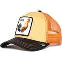 casquette-trucker-orange-et-noire-coq-a-doodle-doo-goorin-bros