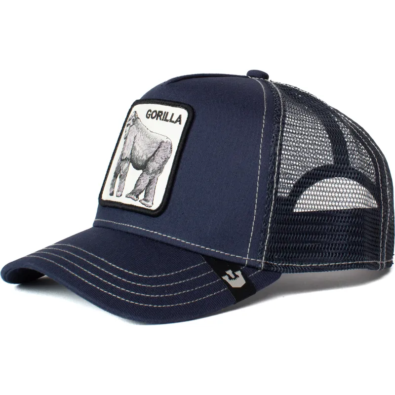 cappellino-trucker-blu-navy-gorilla-king-of-the-jungle-di-goorin-bros