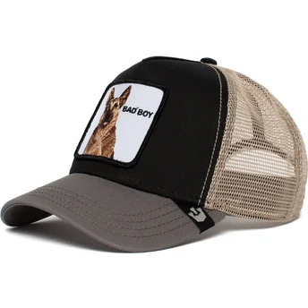 cappellino-trucker-nero-e-grigio-pastore-tedesco-bouncer-di-goorin-bros