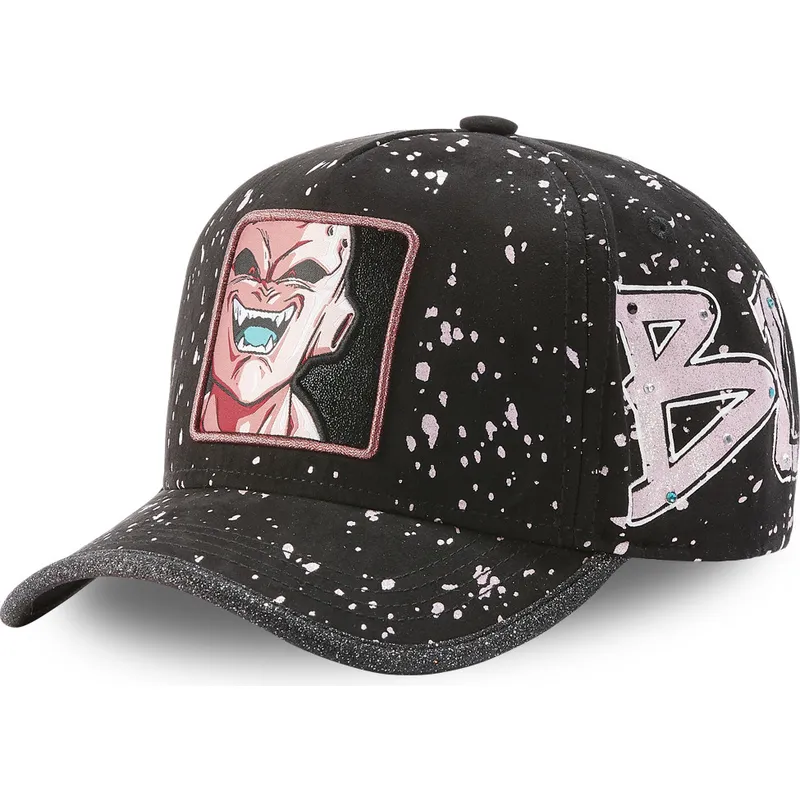 cappellino-curvo-nero-regolabile-kid-buu-tag-buu-dragon-ball-di-capslab