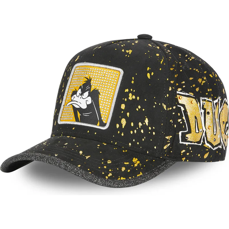 cappellino-curvo-nero-regolabile-daffy-duck-tag-daf-looney-tunes-di-capslab