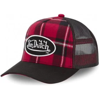 cappellino-trucker-rosso-a-quadri-car-a1-di-von-dutch