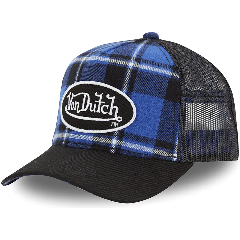 cappellino-trucker-a-quadri-blu-car-a3-di-von-dutch