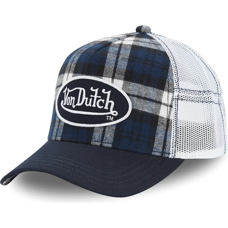cappellino-trucker-bianco-e-blu-a-quadri-car-a5-di-von-dutch